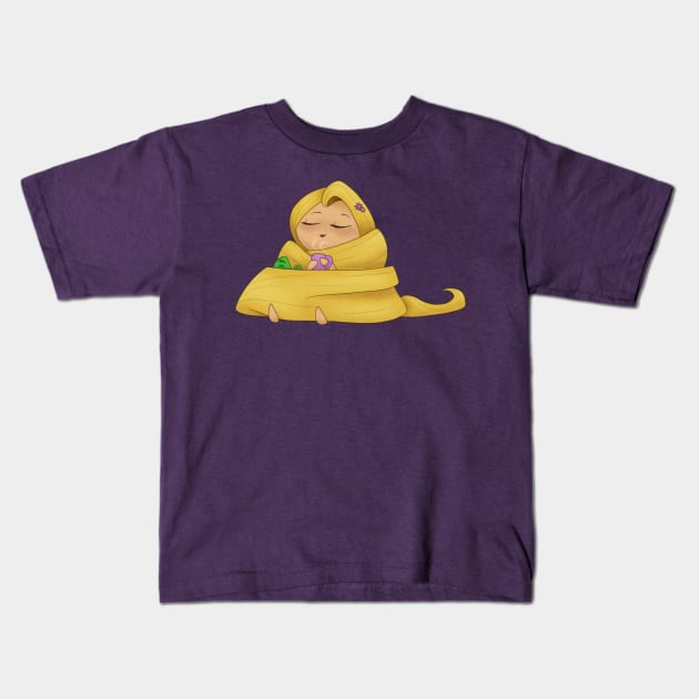 Cozy Little Princess in her Hair Kids T-Shirt by Imaplatypus